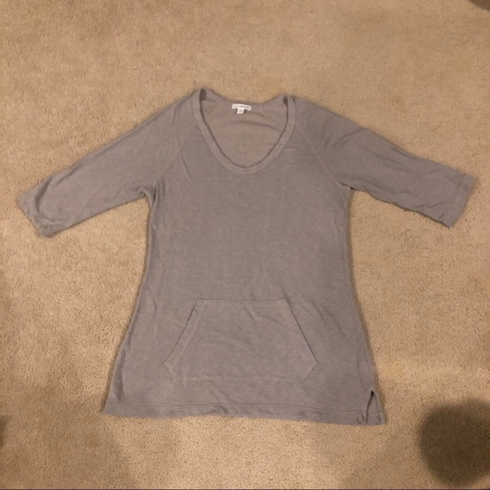 James Perse French Terry Tunic 3/4 sleeve